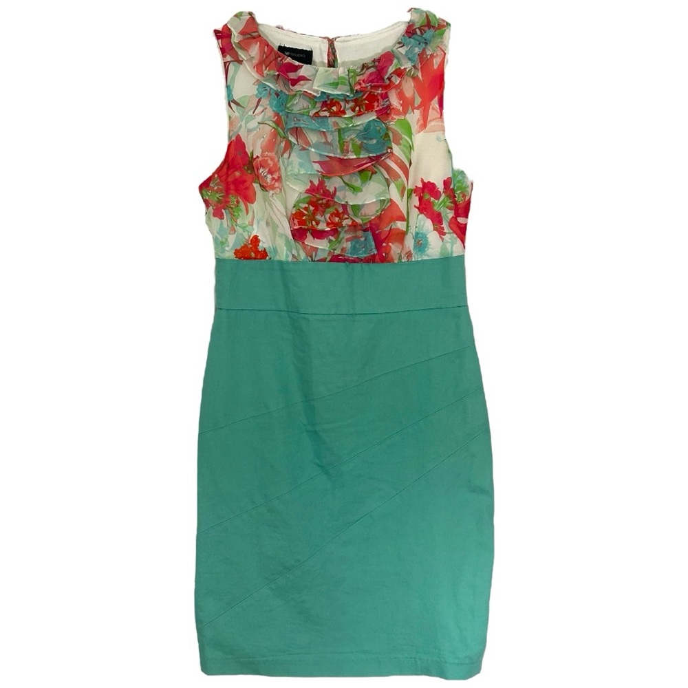 AB Studio‎ Women’s Ruffle Top Sleeveless Sheath Dress  Sz 6